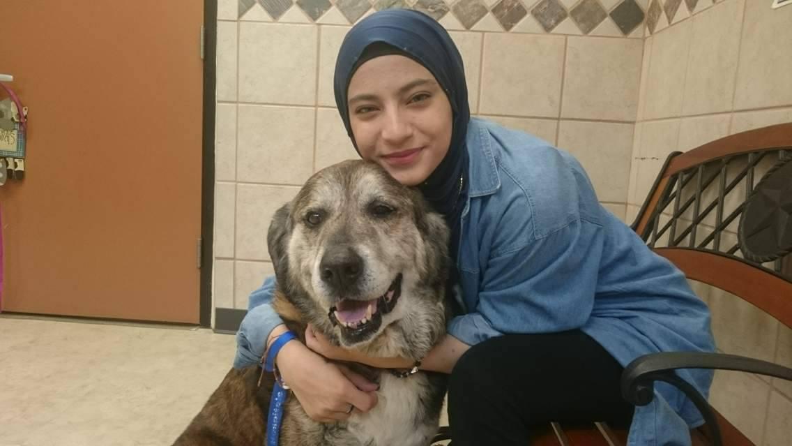 Maya Al Abdallah Lebanon 17 With Dog