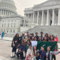 Students Pose Chearing With Flight Leaders Holding Flag Of Pakistan