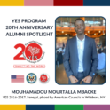 Yes 20Th Anniversary Graphic With Photo Of Alum Mouhamadou Mourtalla Mbacke