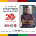 Yes 20Th Anniversary Graphic With Photo Of Alum Petar Ivanov