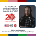 Yes 20Th Anniversary Graphic With Photo Of Alum Reem Almuraikhi