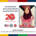 Yes 20Th Anniversary Graphic With Photo Of Alum Reem Sharha