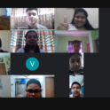 Group of workshop attendees on zoom posing for a screenshot 