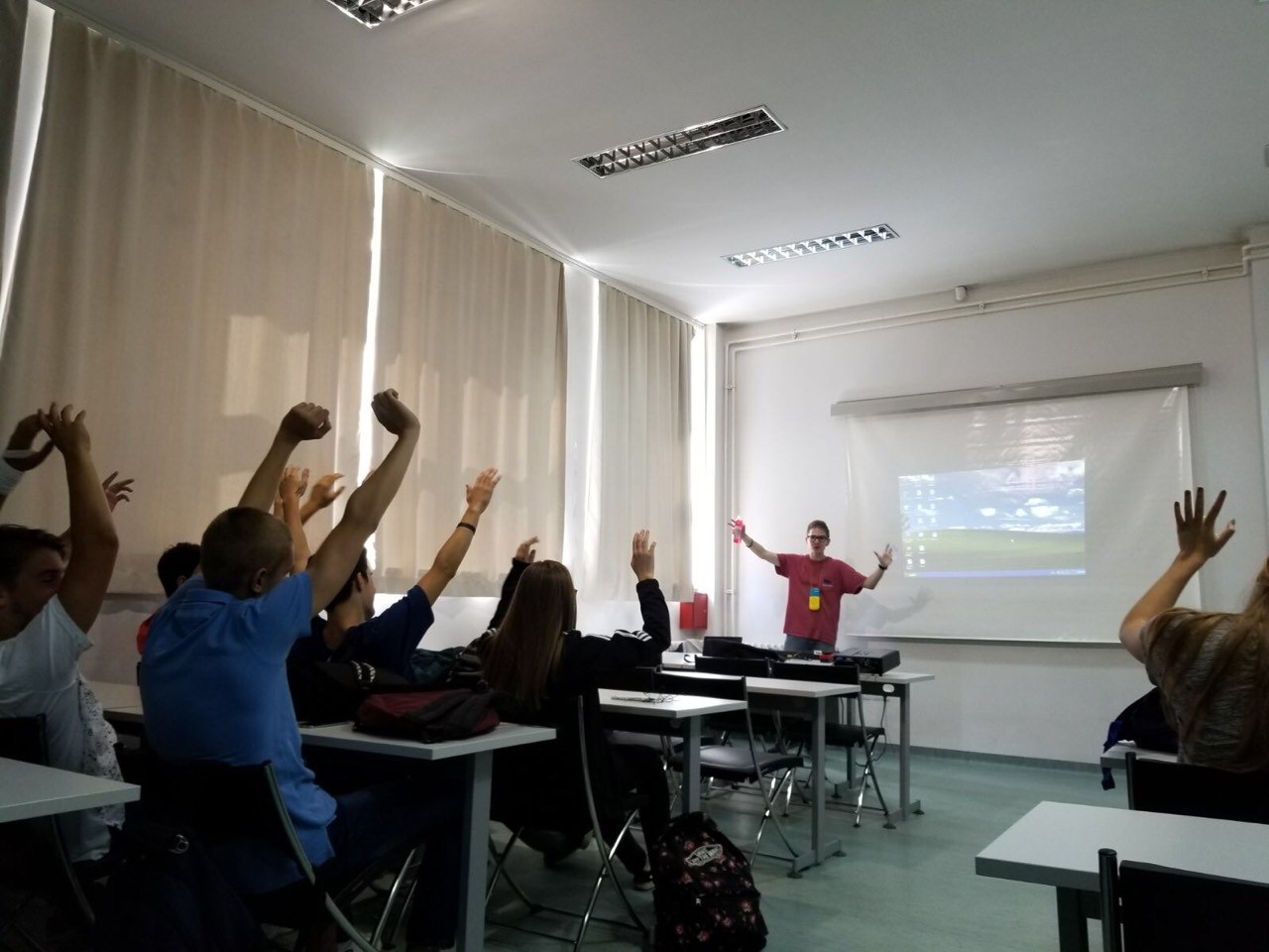 Copy Of Bosnia And Herzegovina Sarajevo Alumni Irfan 16 Holding A Presentation To High School Students In Druga Gimnazija Sarajevo On Sep 15Th