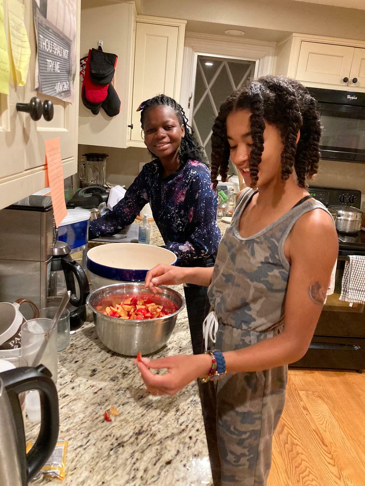 Elizabeth Cooking Crab Apple Pie With Her Host Sister