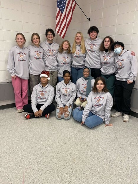 Seba And Classmates Pose In Group Photo Wearing Matching Sweatshirts
