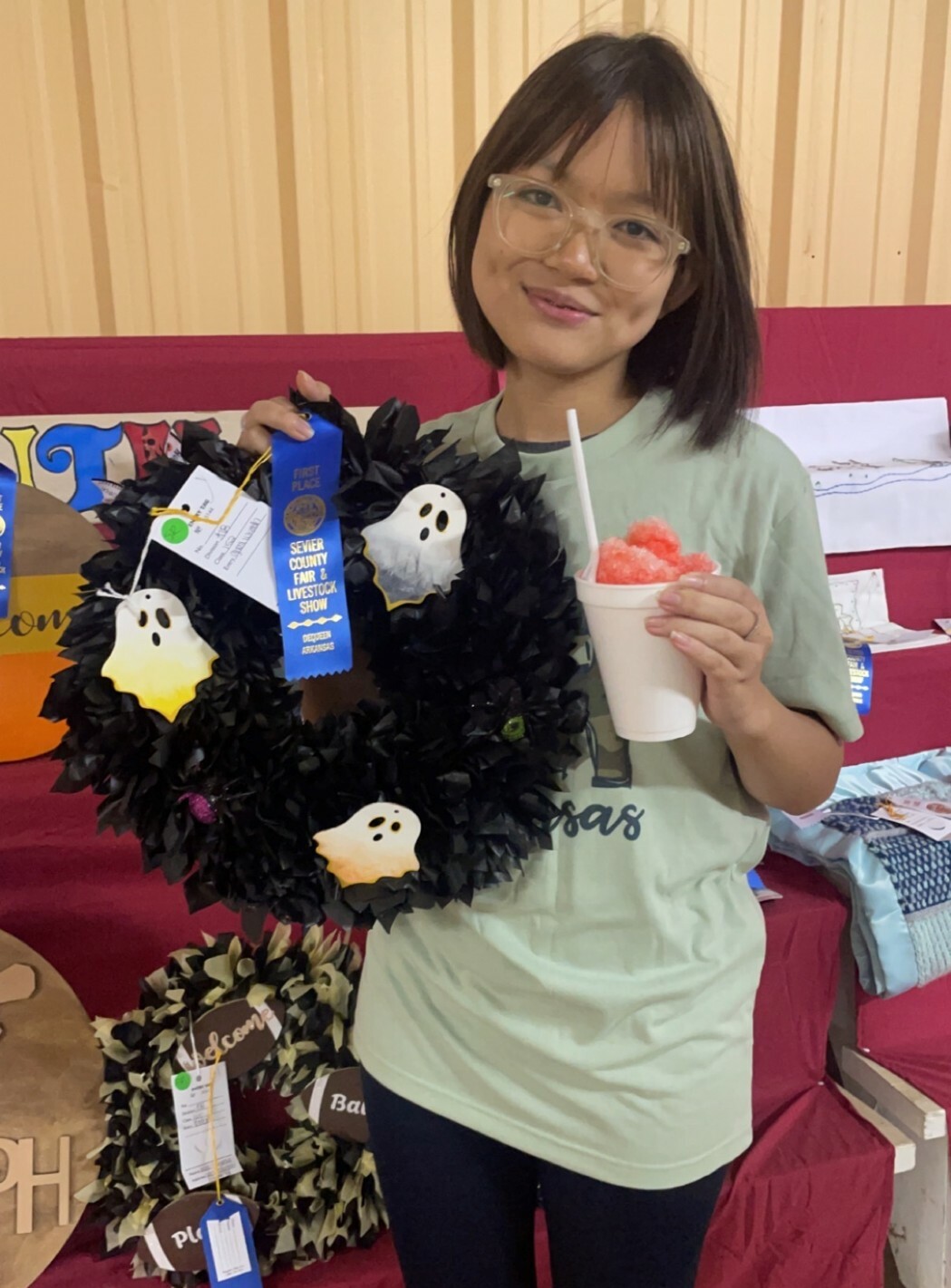 Audrey Winning Wreath At The County Fair1