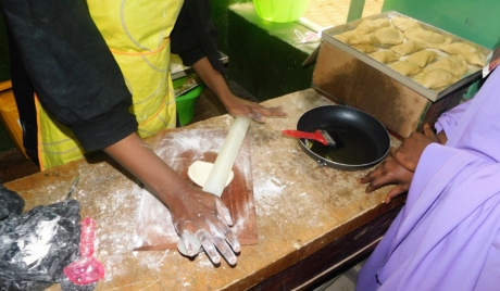 Lawal Participant Making A Dough During The Process Of Making A Snack