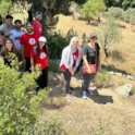 Group of YES alumni on a hike in the wilderness