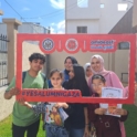 Alumni And Children Holding A Yes alumni Gaza Photo Frame