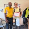 Amer Getting an Award for School