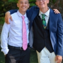 Ardian with host brother Issac before Homecoming