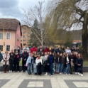 Group photo in Bosnia and Herzegovina of participants outside at a recruitment event