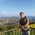 David poses for a photo after taking a hike in Hawaii