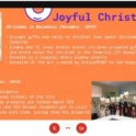 Zoom screenshot of a powerpoint that says "Joyful Christmas"