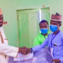 Lawal A Guest Presents Certificate Startup Kit To A Deaf Participant