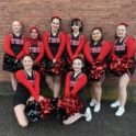 Mahnaz And Her Cheer Team Posing In Uniform