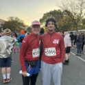Mohamed and his host dad in their race bibs