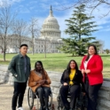 Stella Her Two Fellow Cew Alumni And A Miusa Rep Pose In Front Of The Capital Building