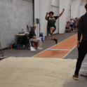 Youssef participating in the longjump track event