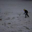 Youssef and host brother playing in the snow