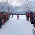 Rim finishing a ski race