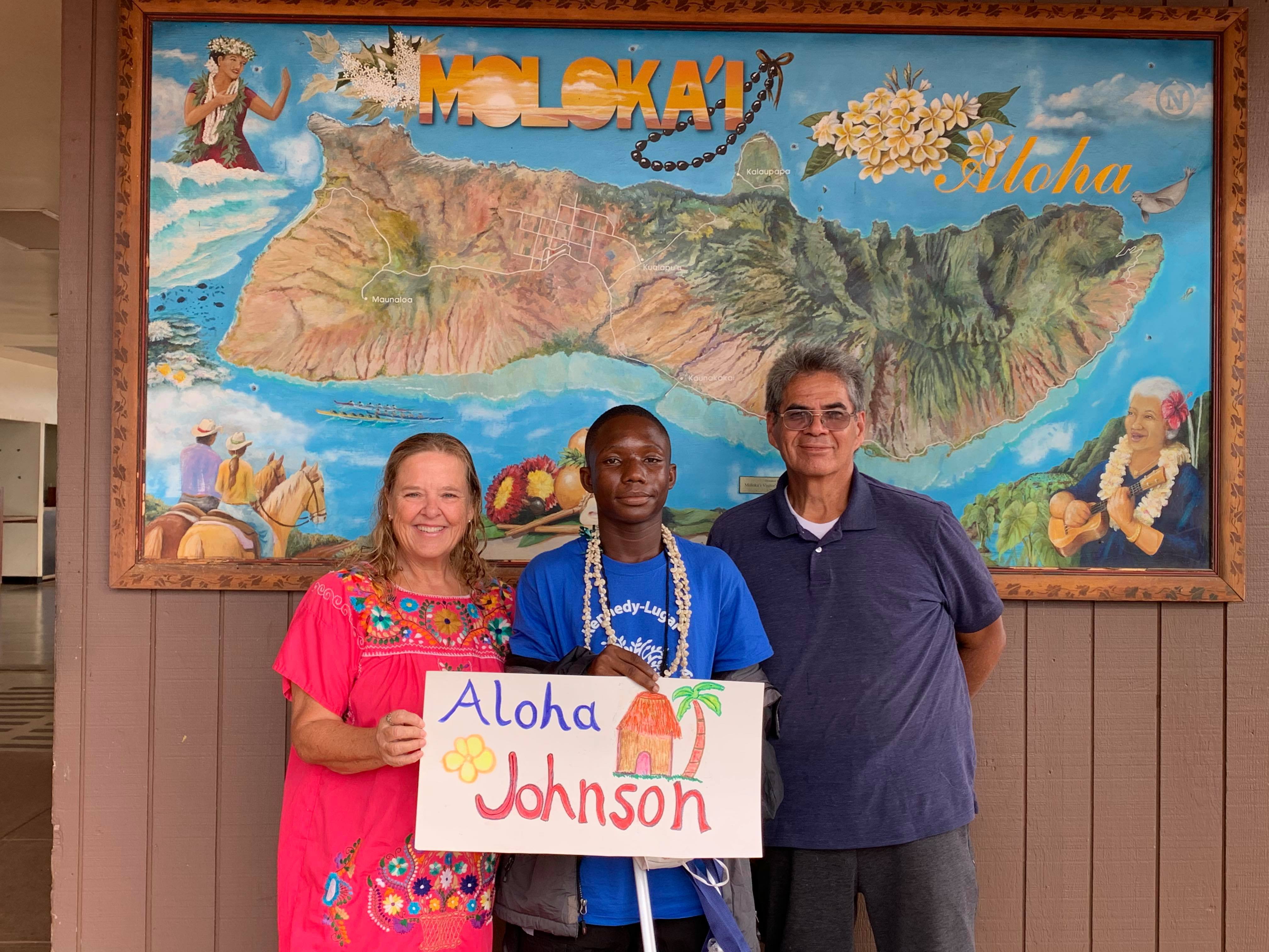 Johnson And Family At Airport Aloha
